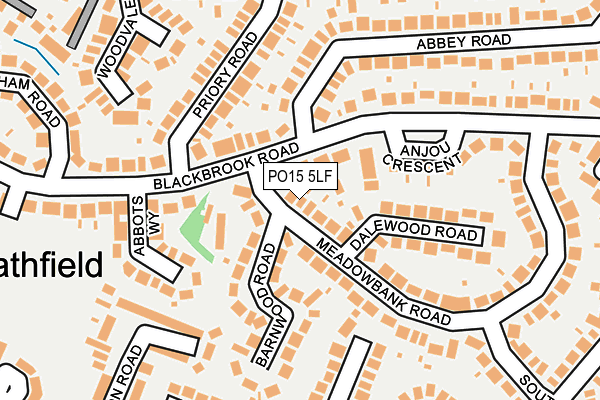 PO15 5LF map - OS OpenMap – Local (Ordnance Survey)