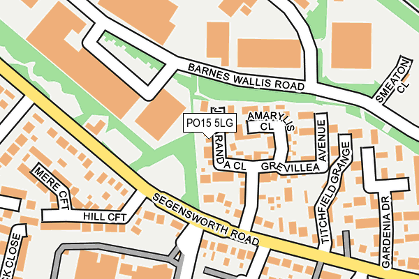 PO15 5LG map - OS OpenMap – Local (Ordnance Survey)