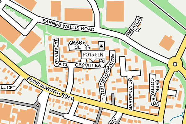 PO15 5LN map - OS OpenMap – Local (Ordnance Survey)