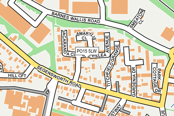 PO15 5LW map - OS OpenMap – Local (Ordnance Survey)