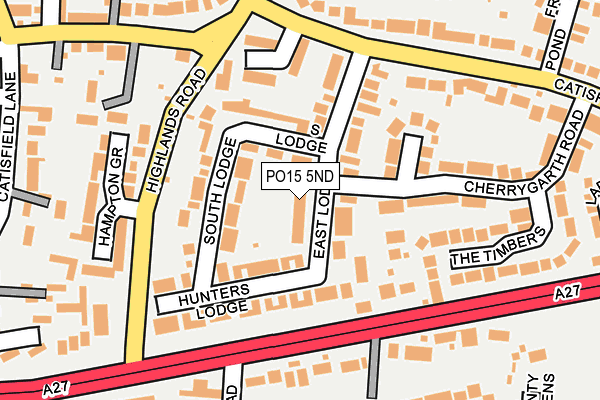 PO15 5ND map - OS OpenMap – Local (Ordnance Survey)