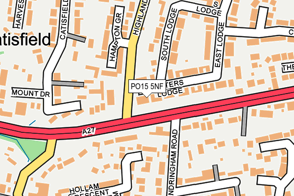 PO15 5NF map - OS OpenMap – Local (Ordnance Survey)