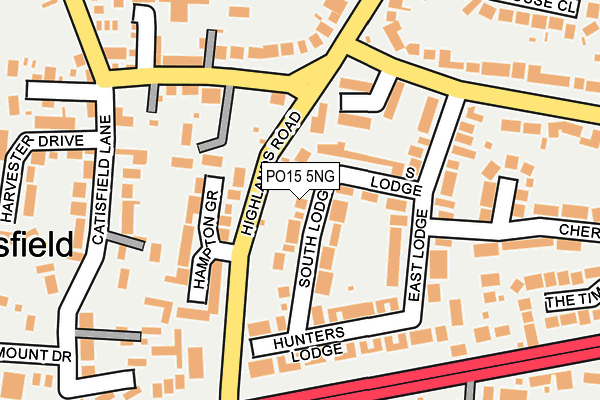 PO15 5NG map - OS OpenMap – Local (Ordnance Survey)
