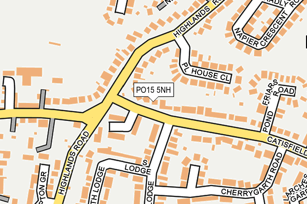 PO15 5NH map - OS OpenMap – Local (Ordnance Survey)