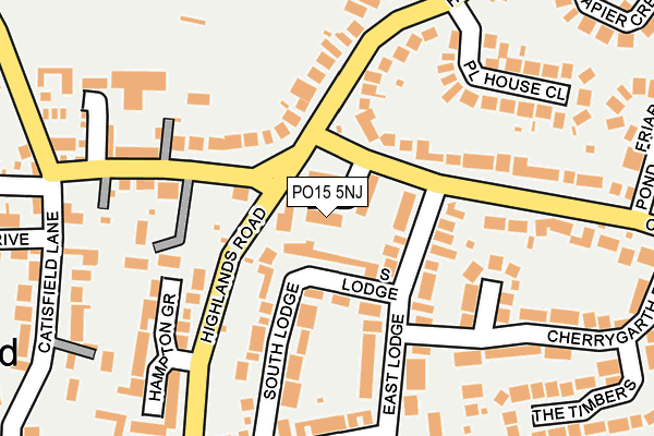 PO15 5NJ map - OS OpenMap – Local (Ordnance Survey)