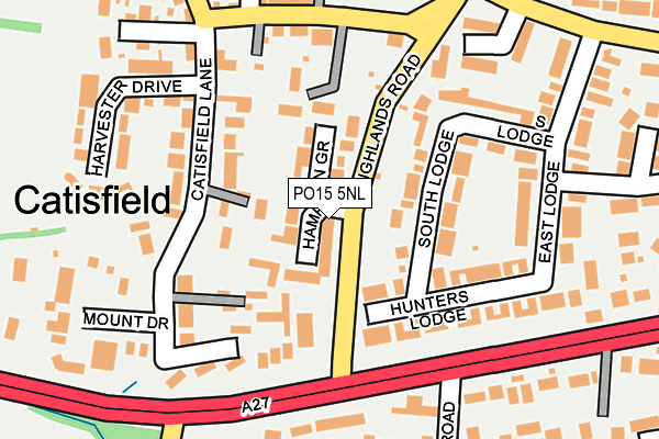 PO15 5NL map - OS OpenMap – Local (Ordnance Survey)