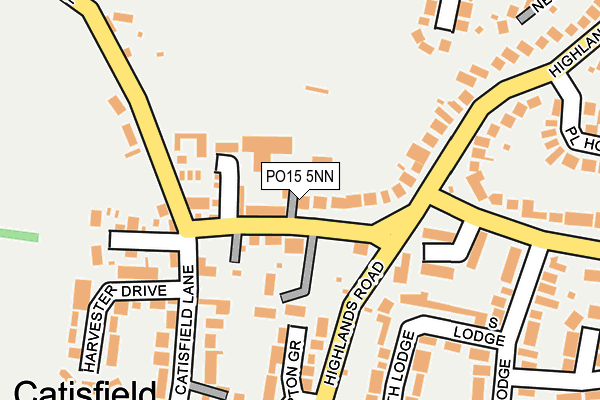 PO15 5NN map - OS OpenMap – Local (Ordnance Survey)