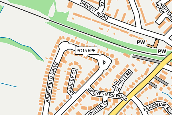 PO15 5PE map - OS OpenMap – Local (Ordnance Survey)