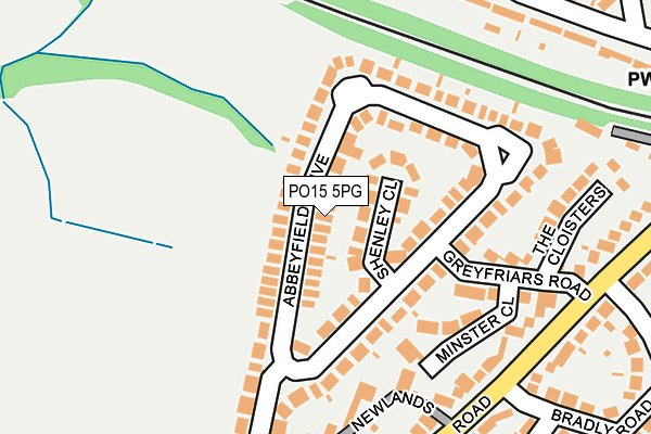 PO15 5PG map - OS OpenMap – Local (Ordnance Survey)