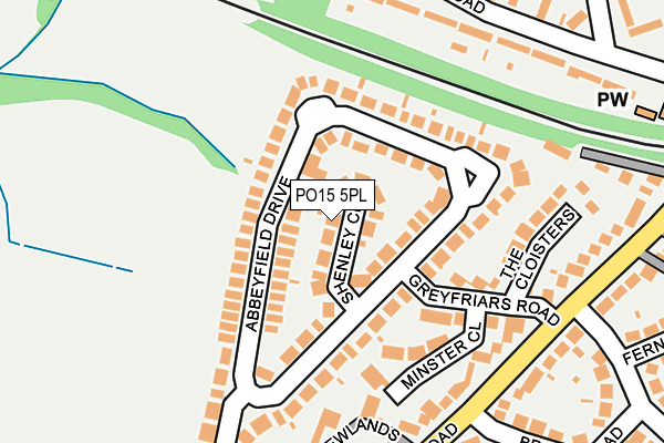 PO15 5PL map - OS OpenMap – Local (Ordnance Survey)