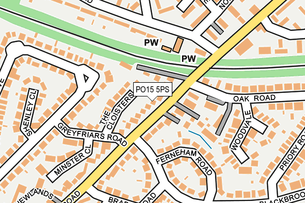 PO15 5PS map - OS OpenMap – Local (Ordnance Survey)