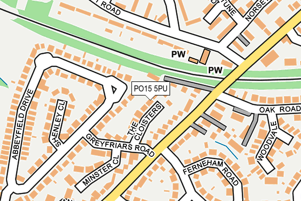 PO15 5PU map - OS OpenMap – Local (Ordnance Survey)