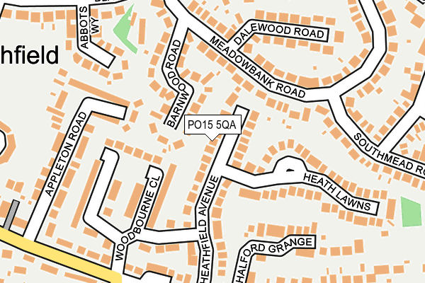 PO15 5QA map - OS OpenMap – Local (Ordnance Survey)