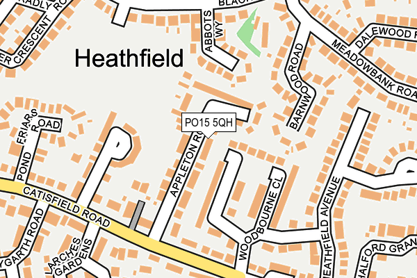 PO15 5QH map - OS OpenMap – Local (Ordnance Survey)