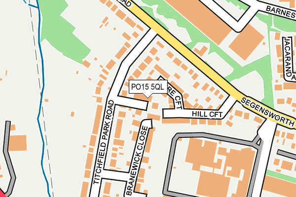 PO15 5QL map - OS OpenMap – Local (Ordnance Survey)