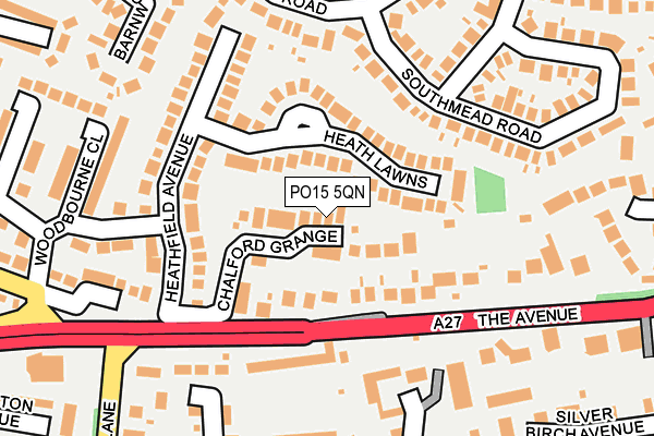PO15 5QN map - OS OpenMap – Local (Ordnance Survey)