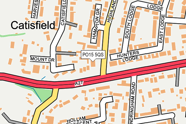 PO15 5QS map - OS OpenMap – Local (Ordnance Survey)