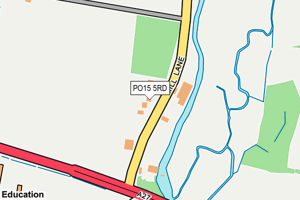 PO15 5RD map - OS OpenMap – Local (Ordnance Survey)