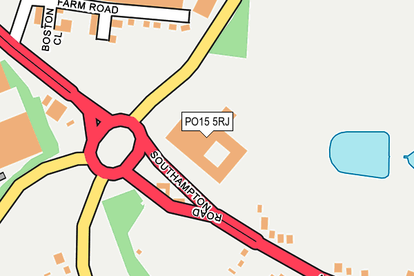 PO15 5RJ map - OS OpenMap – Local (Ordnance Survey)