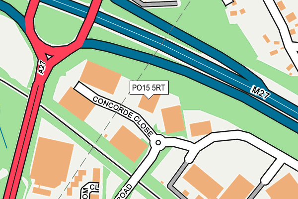 PO15 5RT map - OS OpenMap – Local (Ordnance Survey)