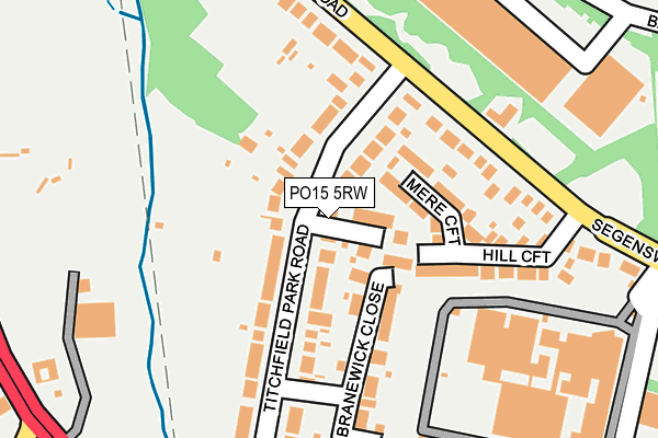 PO15 5RW map - OS OpenMap – Local (Ordnance Survey)