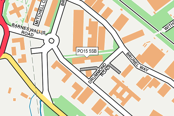 PO15 5SB map - OS OpenMap – Local (Ordnance Survey)