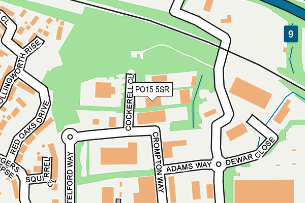 PO15 5SR map - OS OpenMap – Local (Ordnance Survey)