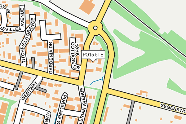 PO15 5TE map - OS OpenMap – Local (Ordnance Survey)