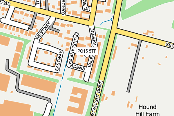 PO15 5TF map - OS OpenMap – Local (Ordnance Survey)