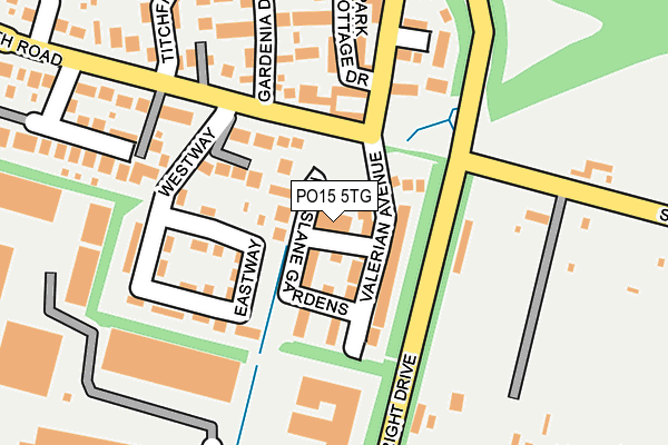 PO15 5TG map - OS OpenMap – Local (Ordnance Survey)