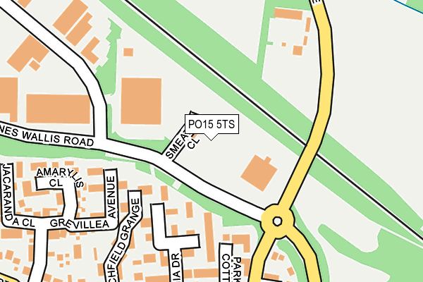 PO15 5TS map - OS OpenMap – Local (Ordnance Survey)