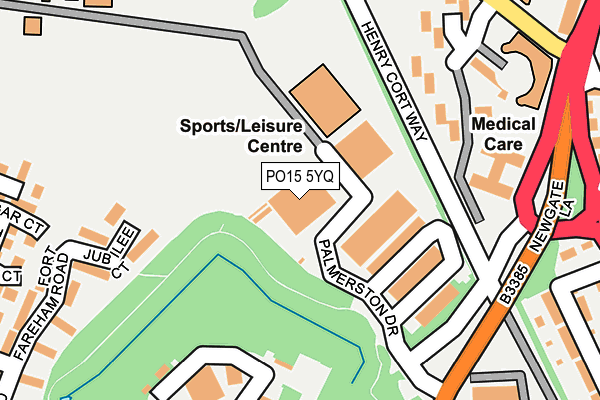 PO15 5YQ map - OS OpenMap – Local (Ordnance Survey)