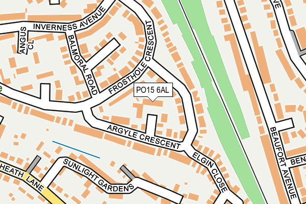 PO15 6AL map - OS OpenMap – Local (Ordnance Survey)