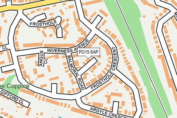 PO15 6AP map - OS OpenMap – Local (Ordnance Survey)
