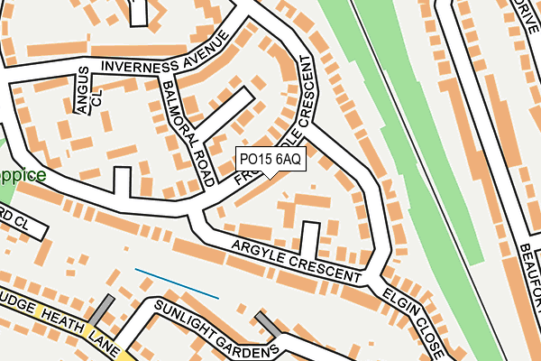 PO15 6AQ map - OS OpenMap – Local (Ordnance Survey)