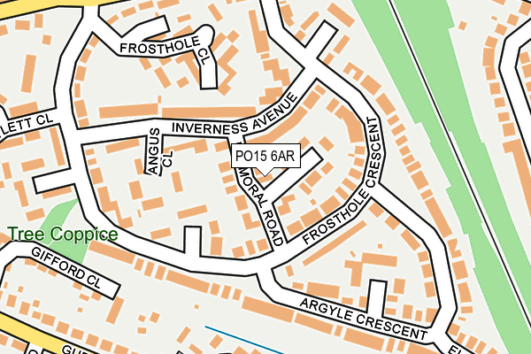 PO15 6AR map - OS OpenMap – Local (Ordnance Survey)