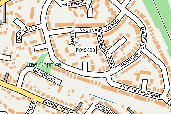PO15 6BB map - OS OpenMap – Local (Ordnance Survey)