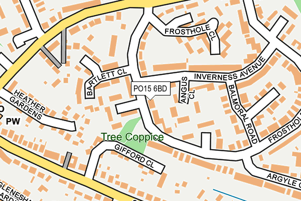 PO15 6BD map - OS OpenMap – Local (Ordnance Survey)