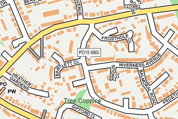 PO15 6BG map - OS OpenMap – Local (Ordnance Survey)