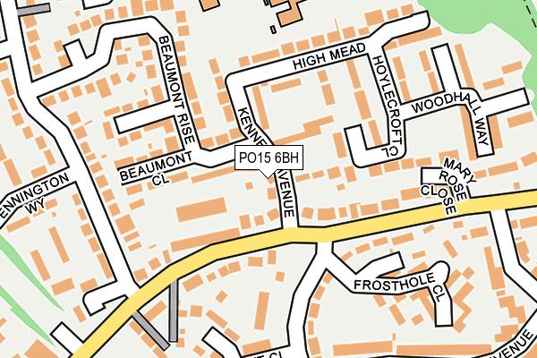PO15 6BH map - OS OpenMap – Local (Ordnance Survey)