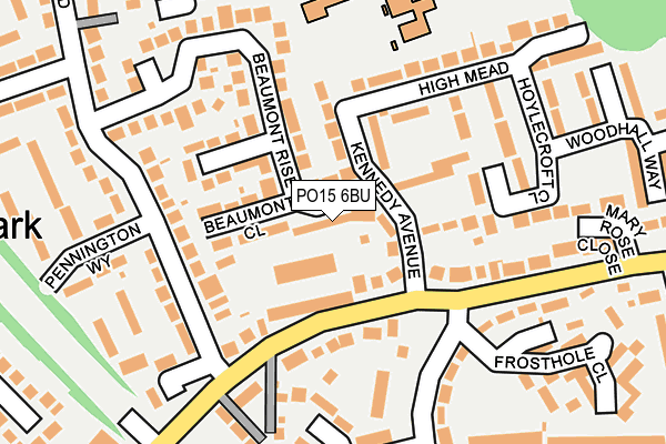 PO15 6BU map - OS OpenMap – Local (Ordnance Survey)