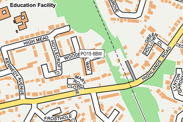 PO15 6BW map - OS OpenMap – Local (Ordnance Survey)