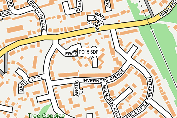 PO15 6DF map - OS OpenMap – Local (Ordnance Survey)