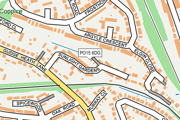 PO15 6DG map - OS OpenMap – Local (Ordnance Survey)