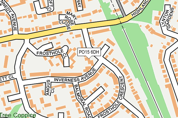 PO15 6DH map - OS OpenMap – Local (Ordnance Survey)