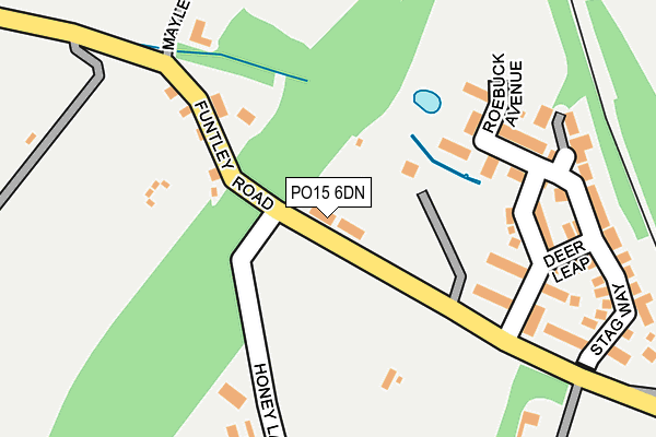 PO15 6DN map - OS OpenMap – Local (Ordnance Survey)