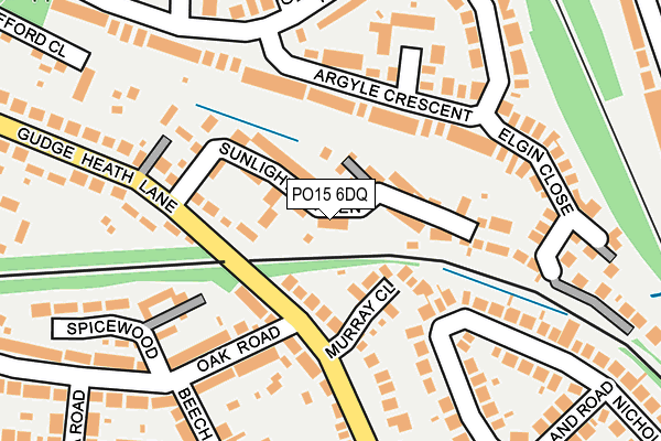 PO15 6DQ map - OS OpenMap – Local (Ordnance Survey)