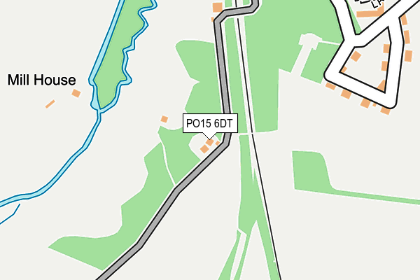 PO15 6DT map - OS OpenMap – Local (Ordnance Survey)