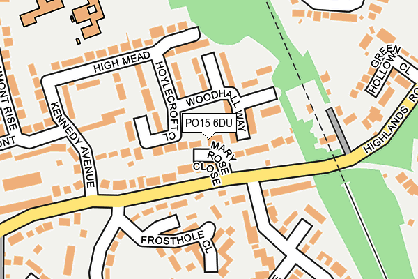 PO15 6DU map - OS OpenMap – Local (Ordnance Survey)