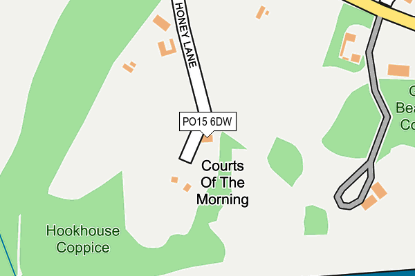 PO15 6DW map - OS OpenMap – Local (Ordnance Survey)